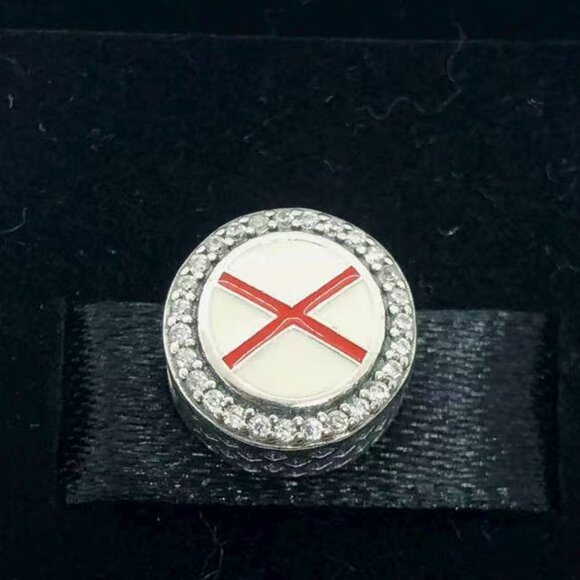 ✨🔥Pandora Alabama Country Flag Exclusive Moments Button Charm - Picture 1 of 3